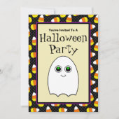 Uitnodigingen van Cute Ghost Halloween Party (Voorkant)