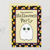 Uitnodigingen van Cute Ghost Halloween Party (Voorkant / Achterkant)