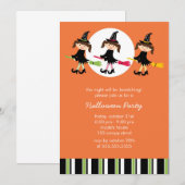 Uitnodigingen van Cute Witches Halloween Party (Voorkant / Achterkant)
