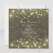 Uitnodigingen van Damask Party, champagnebubbels (Achterkant)