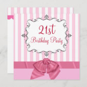 Uitnodigingen van de 21ste verjaardag van de verja (Voorkant / Achterkant)