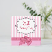 Uitnodigingen van de 21ste verjaardag van de verja (Staand voorkant)