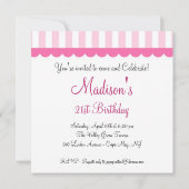 Uitnodigingen van de 21ste verjaardag van de verja (Achterkant)