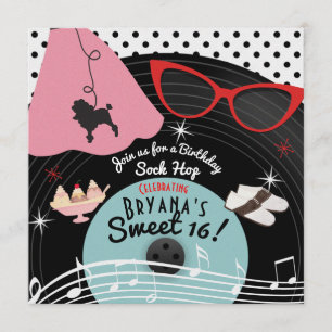 Uitnodigingen van de 50 'Record Theme Party' uit 1