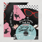 Uitnodigingen van de 50 'Record Theme Party' uit 1 (Voorkant / Achterkant)