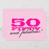 Uitnodigingen van de 50e verjaardag van de verjaar (Voorkant / Achterkant)