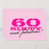 Uitnodigingen van de 60e verjaardag van de verjaar (Voorkant / Achterkant)