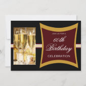 Uitnodigingen van de 60e verjaardag van de verjaar (Voorkant)