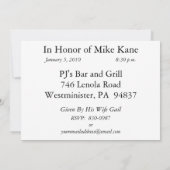 Uitnodigingen van de 60e verjaardag van de verjaar (Achterkant)