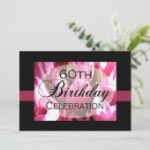 Uitnodigingen van de 60e verjaardag van de verjaar (Staand voorkant)