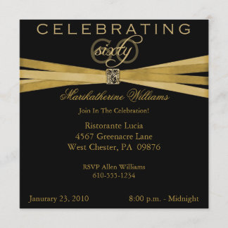 Uitnodigingen van de 60e verjaardag van de Zwarte 