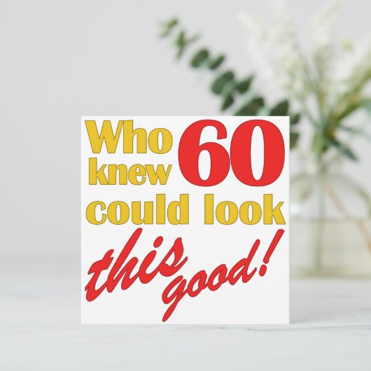 Uitnodigingen van de 60ste verjaardag van de geboo (Staand voorkant)