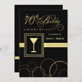 Uitnodigingen van de 70e verjaardag van de verjaar (Voorkant / Achterkant)