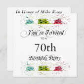 Uitnodigingen van de 70e verjaardag van de verjaar (Voorkant / Achterkant)