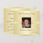 Uitnodigingen van de 75e verjaardag van de Dag - O (Voorkant / Achterkant)