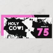 Uitnodigingen van de 75e verjaardag van de verjaar (Voorkant / Achterkant)