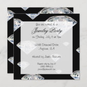 Uitnodigingen van de Aangepaste Black Jewelry Part (Voorkant / Achterkant)