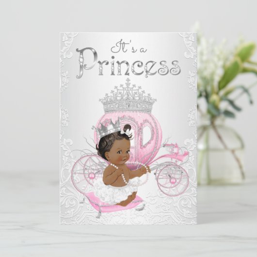 Uitnodigingen van de Afrikaanse Amerikaanse prinse (Staand voorkant)