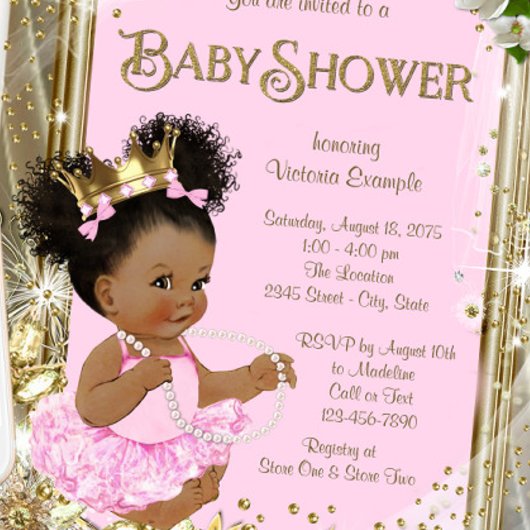 Uitnodigingen van de Afrikaanse Amerikaanse prinse