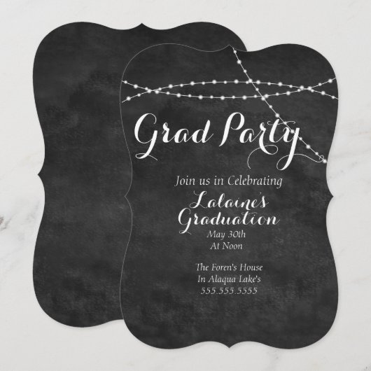 Uitnodigingen van de afstudeerder (Voorkant / Achterkant)