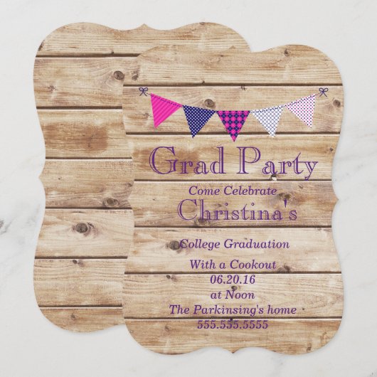 Uitnodigingen van de afstudeerder (Voorkant / Achterkant)