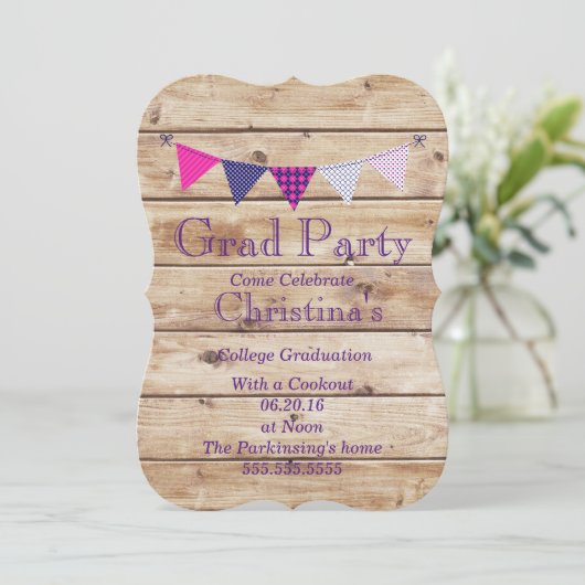 Uitnodigingen van de afstudeerder (Staand voorkant)