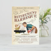 Uitnodigingen van de aftredingspartij | BBQ  (Staand voorkant)