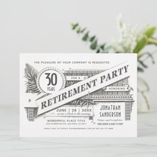 Uitnodigingen van de aftredingspartij | Hoogste Vi (Staand voorkant)