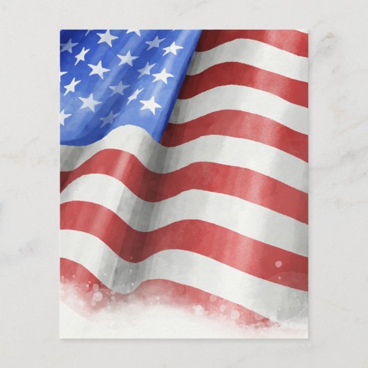 Uitnodigingen van de Amerikaanse Flag Birthday Par (Achterkant)