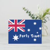 uitnodigingen van de Australische vlaggenpartij (Staand voorkant)