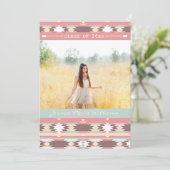 Uitnodigingen van de Aztec Tribal Graduation Party (Staand voorkant)