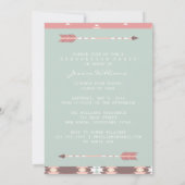 Uitnodigingen van de Aztec Tribal Graduation Party (Achterkant)