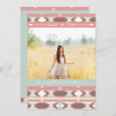 Uitnodigingen van de Aztec Tribal Graduation Party (Voorkant / Achterkant)