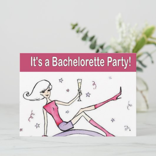 Uitnodigingen van de Bachelorette-partij (Staand voorkant)