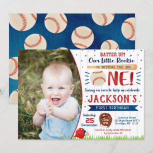 Uitnodigingen van de Baseball Birthday Party