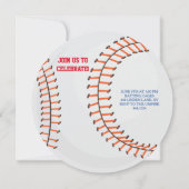 Uitnodigingen van de Baseball Sports Birthday Part (Achterkant)