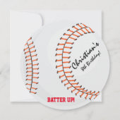 Uitnodigingen van de Baseball Sports Birthday Part (Voorkant)