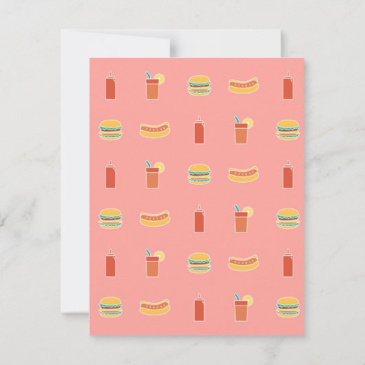 Uitnodigingen van de BBQ Housewarming Party (Achterkant)