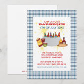 Uitnodigingen van de BBQ-partij van 4 juli (Voorkant / Achterkant)