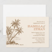 Uitnodigingen van de Beach Engagement Party (Voorkant / Achterkant)