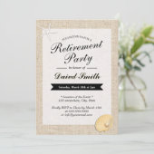 Uitnodigingen van de Beach Thlelap Retirement Part (Staand voorkant)