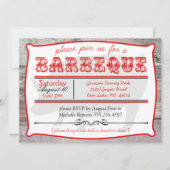 Uitnodigingen van de Big Pig Barbeque Party van BB (Voorkant)