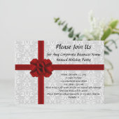 Uitnodigingen van de Big Red Bow Holiday Kantoor P (Staand voorkant)