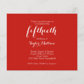 Uitnodigingen van de Birthday Cake Party over de b (Achterkant)