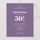 Uitnodigingen van de Birthday Cake Party over de b (Achterkant)