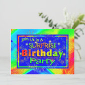 Uitnodigingen van de Birthday Partij van BrightSto (Staand voorkant)