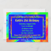 Uitnodigingen van de Birthday Partij van BrightSto (Achterkant)