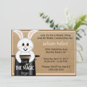 Uitnodigingen van de Birthday-partij van het Magic (Staand voorkant)