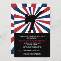 Uitnodigingen van de Birthday Partij voor Martiale