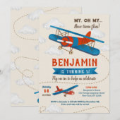 uitnodigingen van de Birthday Party (Voorkant / Achterkant)